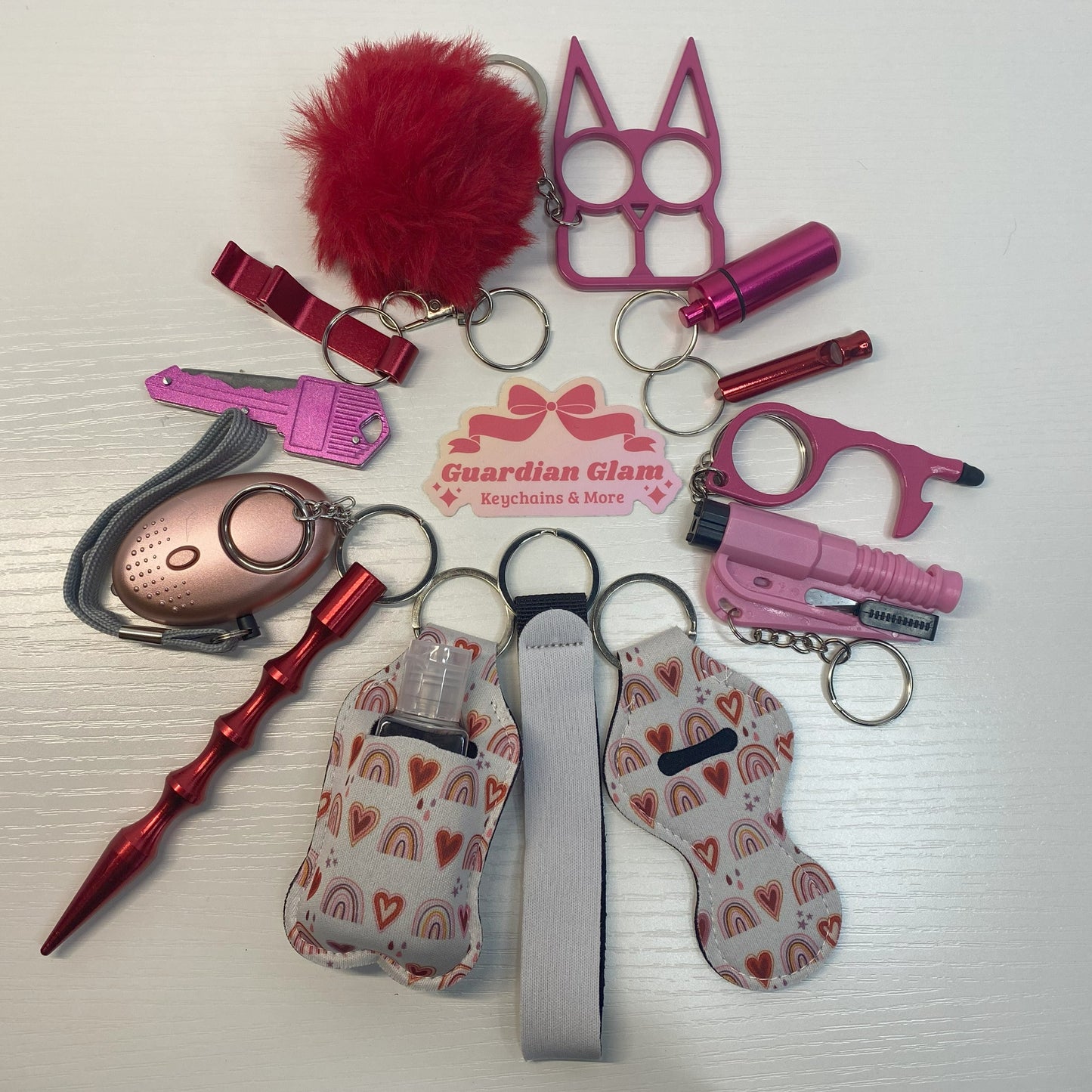 Pink/Red Hearts 12 Piece Set