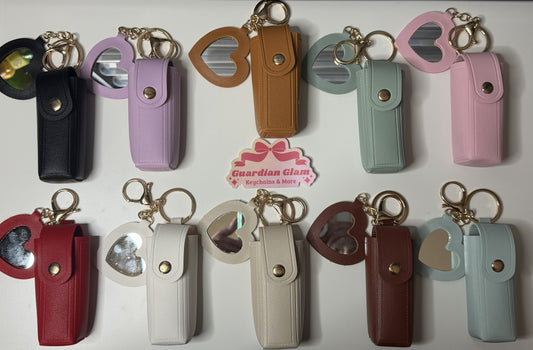 Lipstick Holder with Mirror Keychain