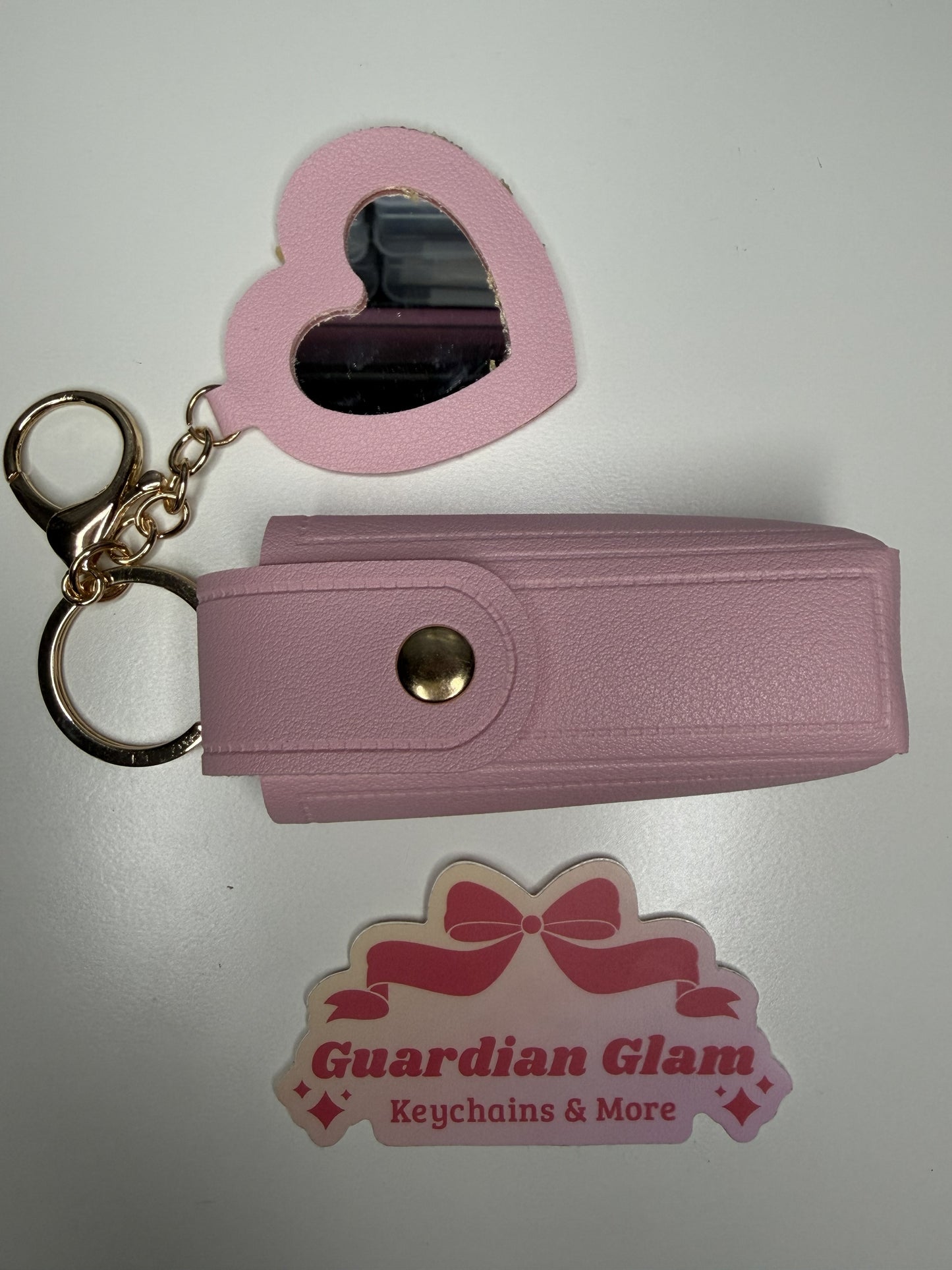 Lipstick Holder with Mirror Keychain