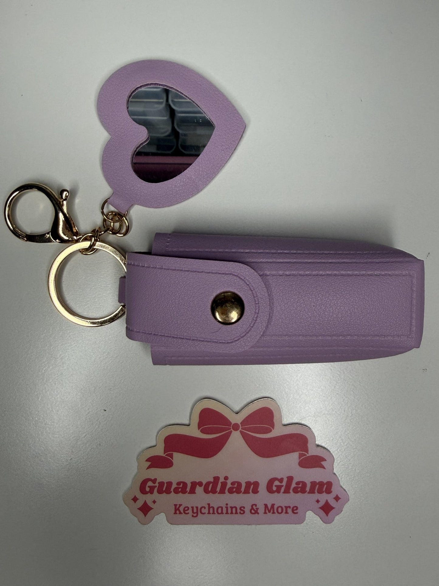 Lipstick Holder with Mirror Keychain