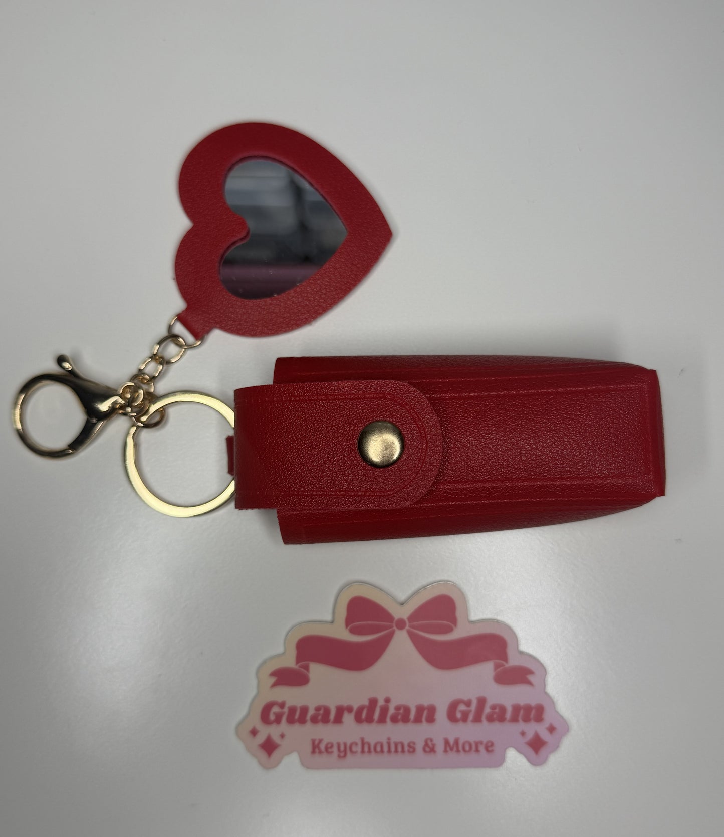 Lipstick Holder with Mirror Keychain