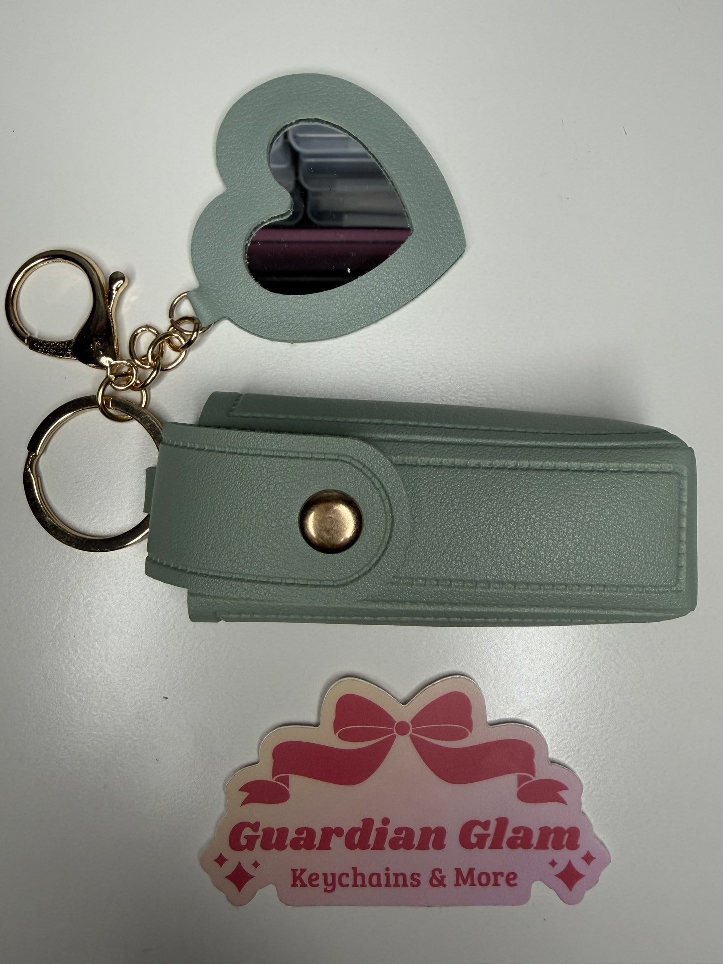 Lipstick Holder with Mirror Keychain