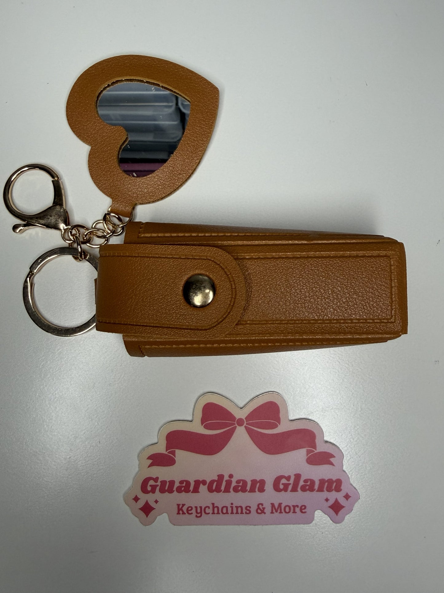 Lipstick Holder with Mirror Keychain