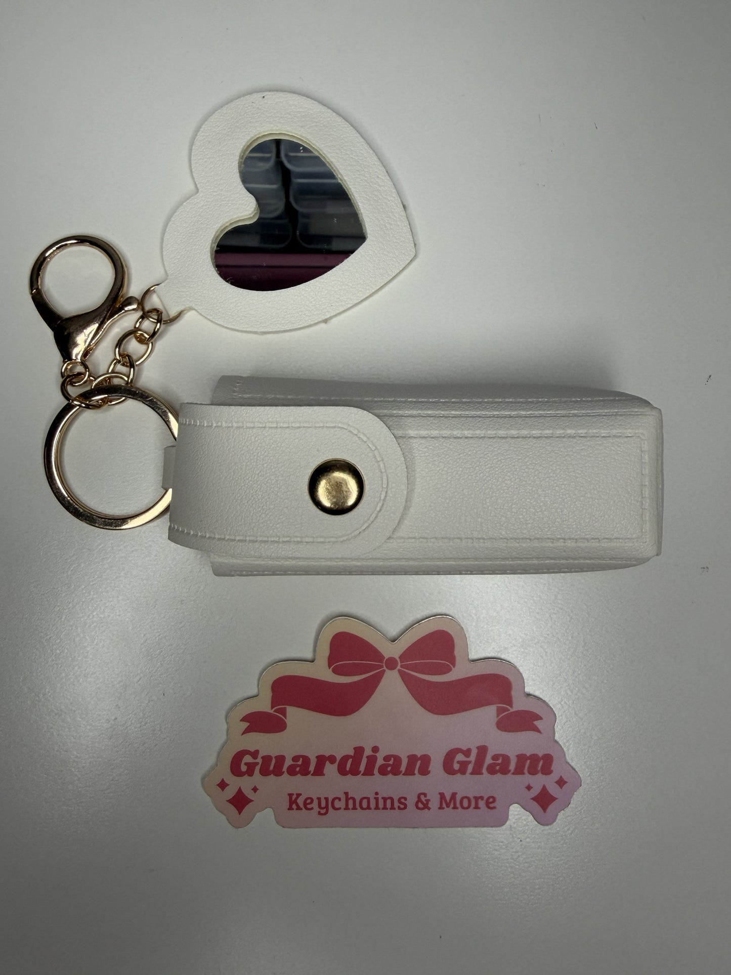 Lipstick Holder with Mirror Keychain
