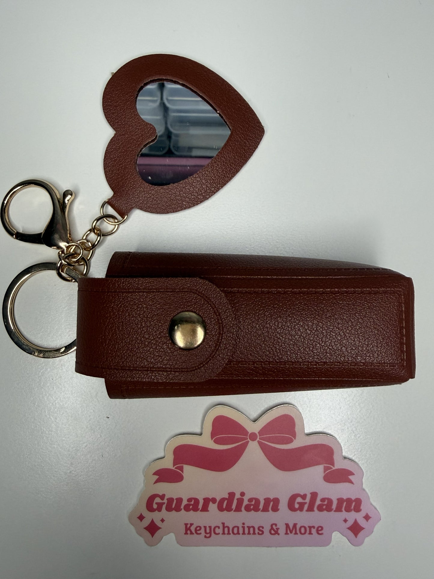 Lipstick Holder with Mirror Keychain